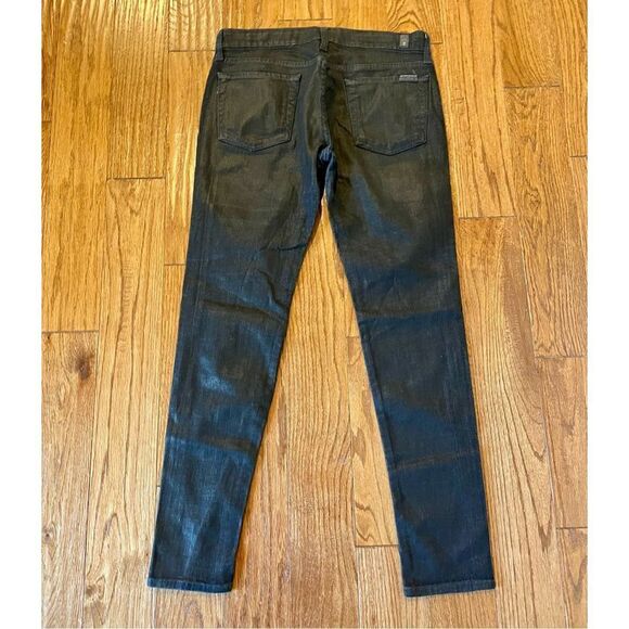 Seven for all mankind Lucy coated leather look jeans size 28 - Picture 8 of 9